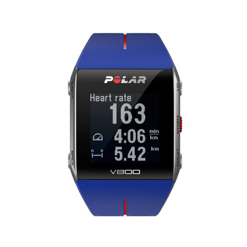 Polar V800 GPS Sports Triathlon Watch Blue/Red Price in UAE