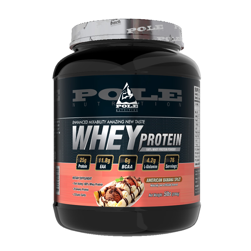Pole Nutrition 100% Whey Protein Powder 5 lbs - American Banana Split