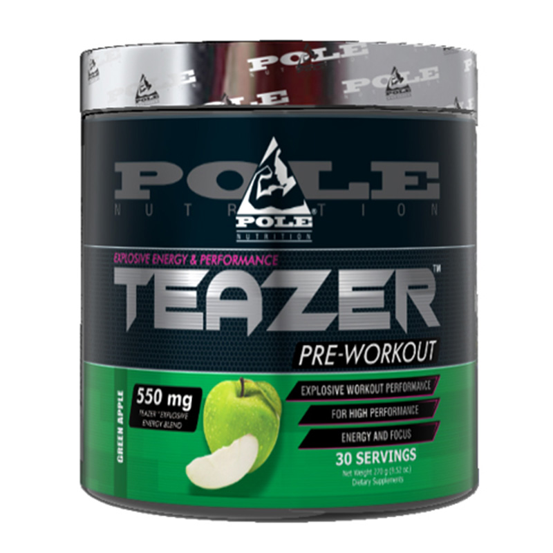 Pole Nutrition Pre Workout Teazer 30 Servings - Green Apple