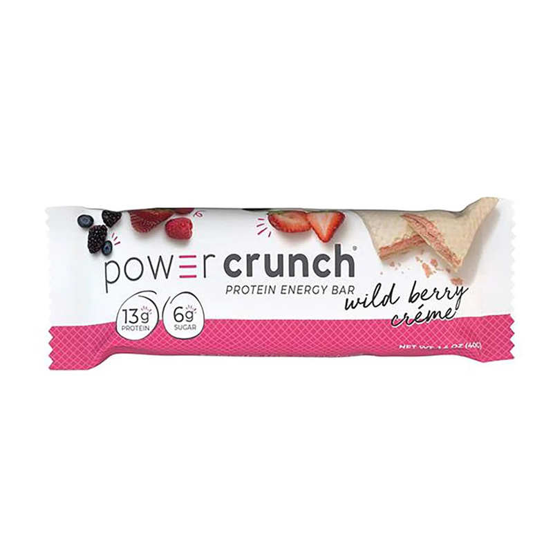 Power Crunch Protein Bar 1 Box of 12 Bars - Wild Berry Creme