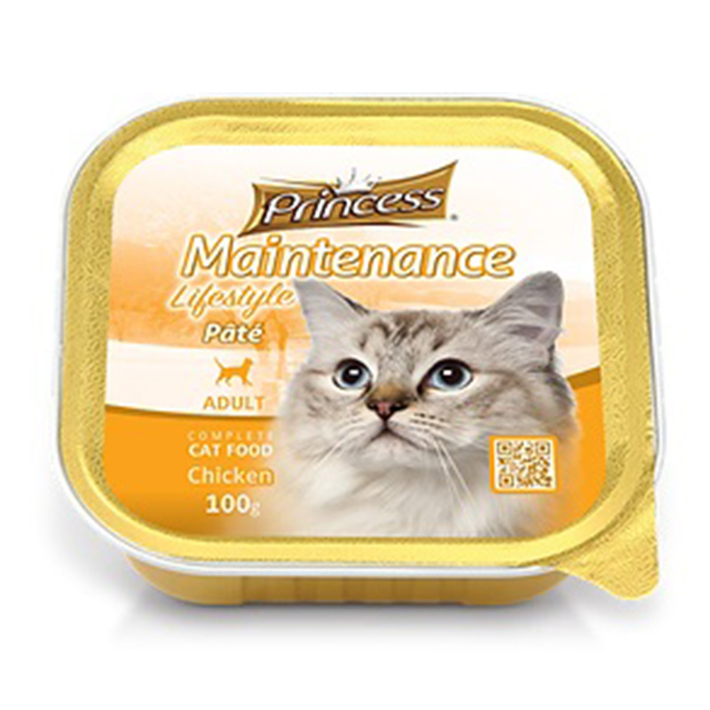 Princess Adult Cat Maintenance Life Style Pate Food Chicken Flavour 100 G x 10 Packs