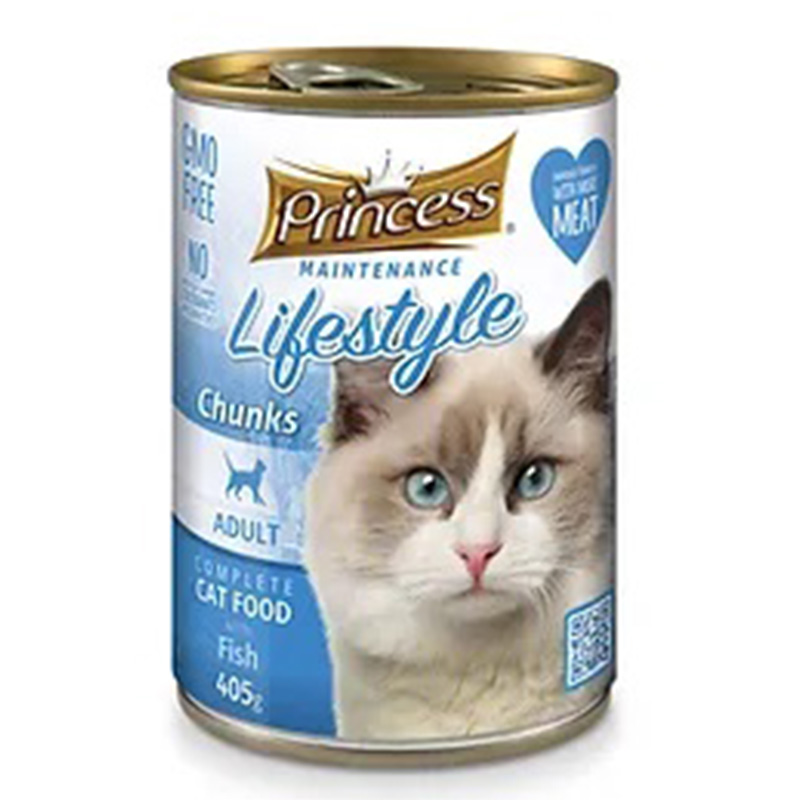 Princess Lifestyle Adult Cat Maintenance Chunks Fish 405 G x 10 Cans