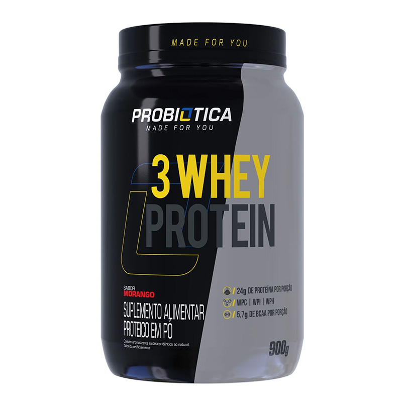 Probiotica 3 Whey Protein 900 G - Strawberry