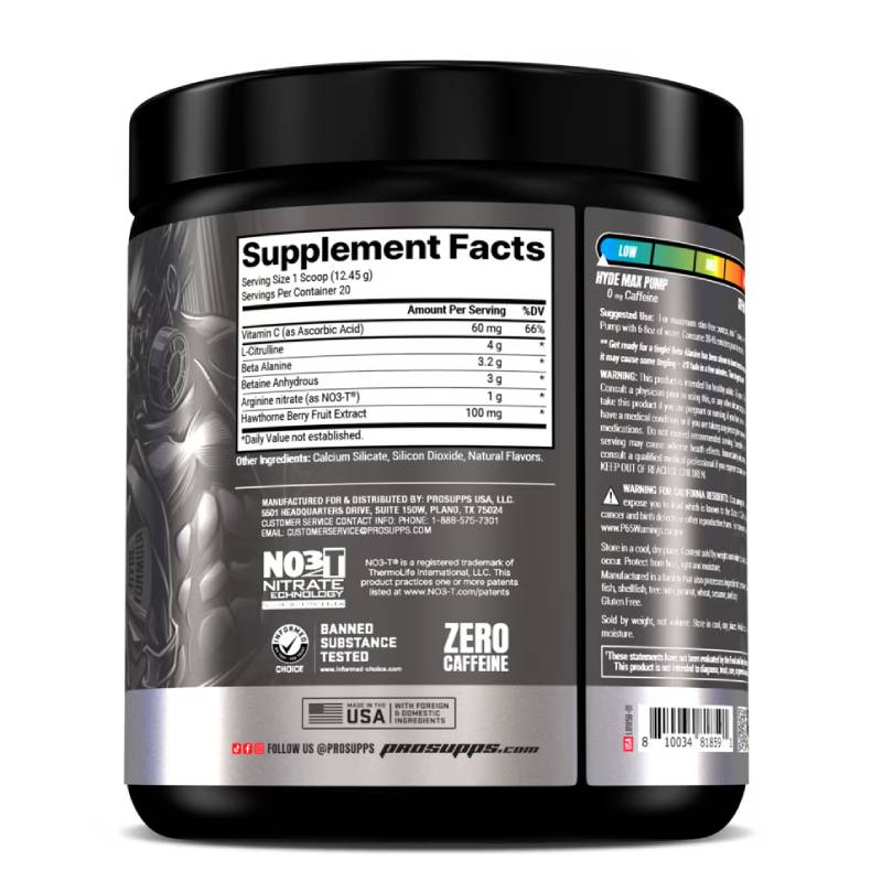 ProSupps HYDE Max Pump 20 Serving 287 G - Unflavored Best Price in Abu Dhabi