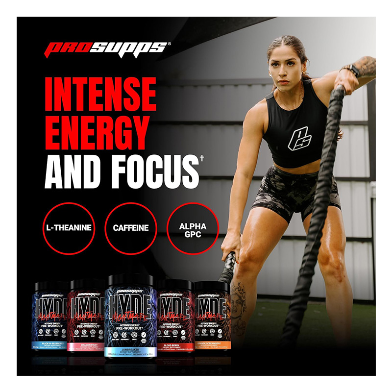 ProSupps HYDE Nightmare Intese Energy Pre Workout 30 Servings 399 G - Black N Blueberry Best Price in Dubai