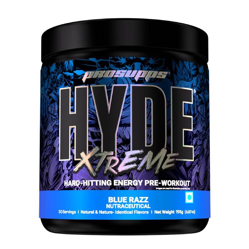 ProSupps HYDE Xtreme Hard Hitting Energy Pre Workout 30 Servings 210 G - Blue Razz