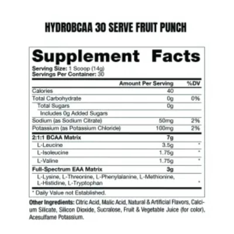 ProSupps Hydro BCAA + Essentials Full-Spectrum BCAA & EAA 30 Servings - Fruit Punch Best Price in Al Ain