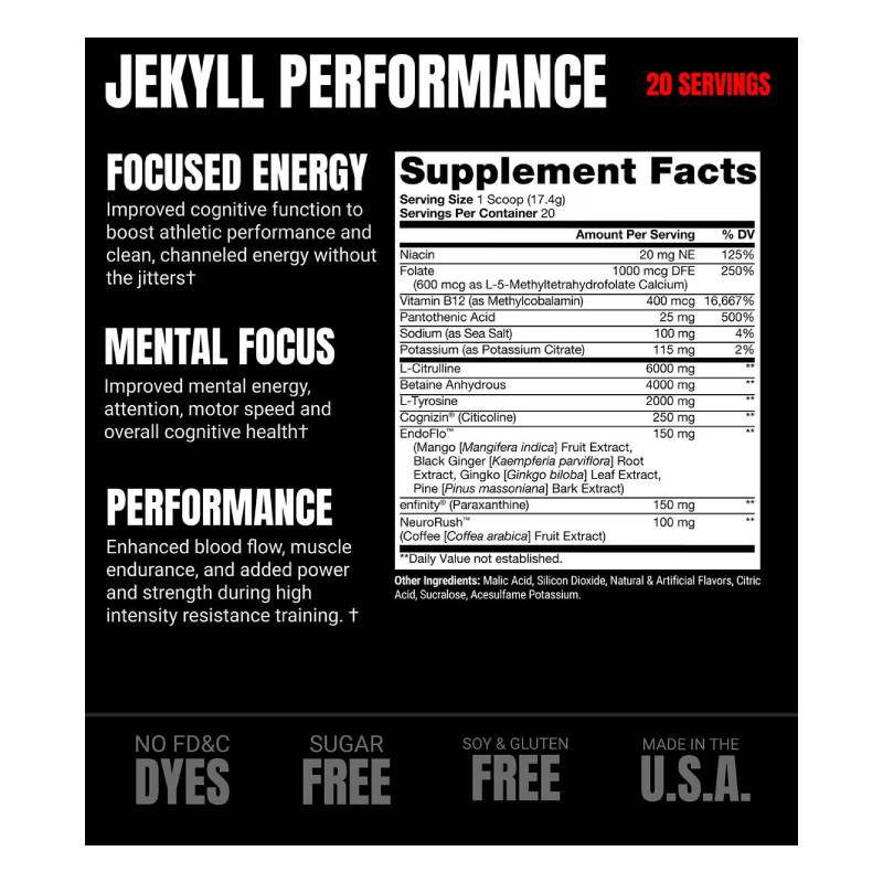 ProSupps Jekyll Performance Pre-Workout 20 Servings 348 G - Blackberry Lemonade Best Price in Sharjah