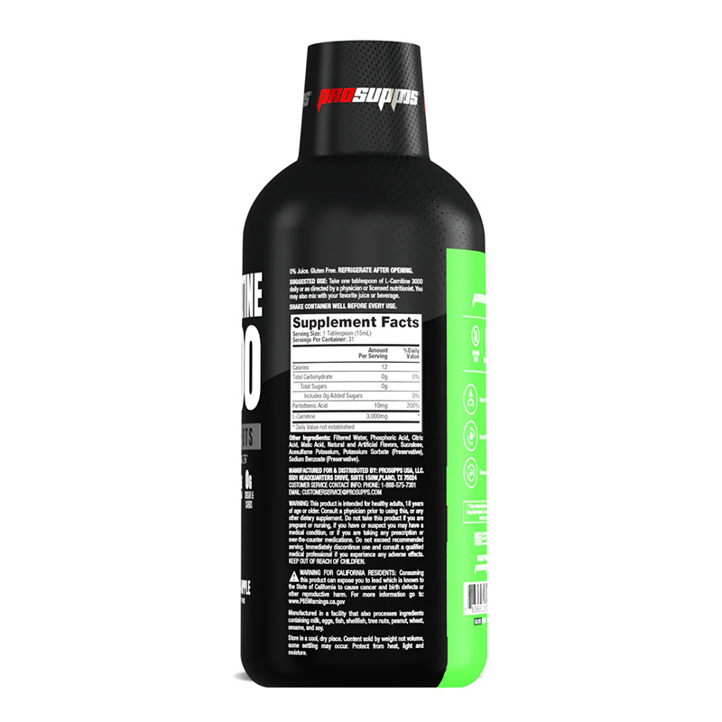 ProSupps L-Carnitine 3000 473 ml - Green Apple Best Price in Dubai