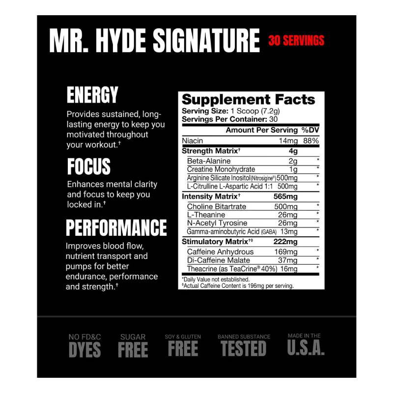 ProSupps Mr HYDE Signature Sustained Energy Pre Workout 30 Servings 216 G - Watermelon Best Price in Ajman