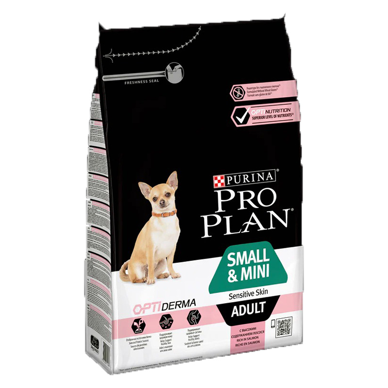 Purina Pro Plan Dog Small & Mini Adult Sensitive Skin Salmon Dry Food 3 Kg