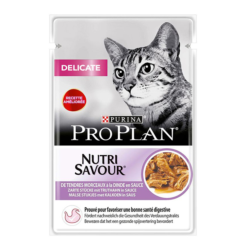 Purina Pro Plan Nutri Savour Delicate Cat Food with Turkey 85g x 26