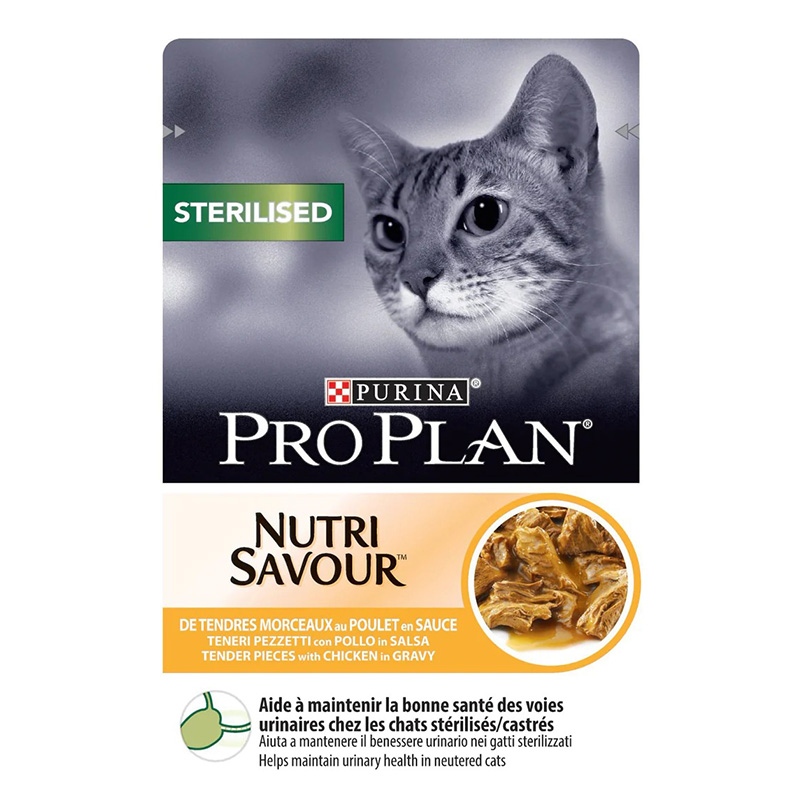 Purina Pro Plan Nutri Savour Sterilised Cat Food with Chicken 85g x 26