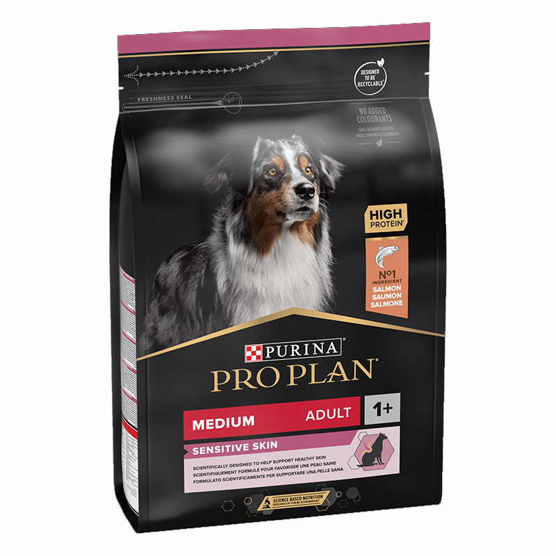 Purina Pro Plan Sensitive Skin Medium Adult Dry Dog Food with Salmon 3 Kg
