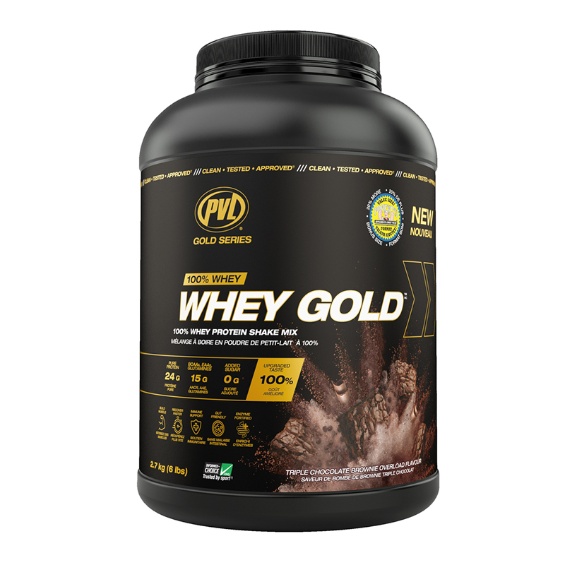PVL - Gold Series 100% Whey Gold (2.27KG) - Triple Chocolate Brownie Overload