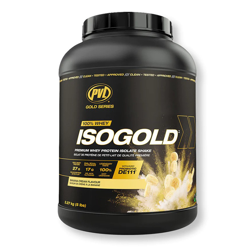 PVL Gold Series 100% Whey ISO Gold 2.27 KG - Banana Cream