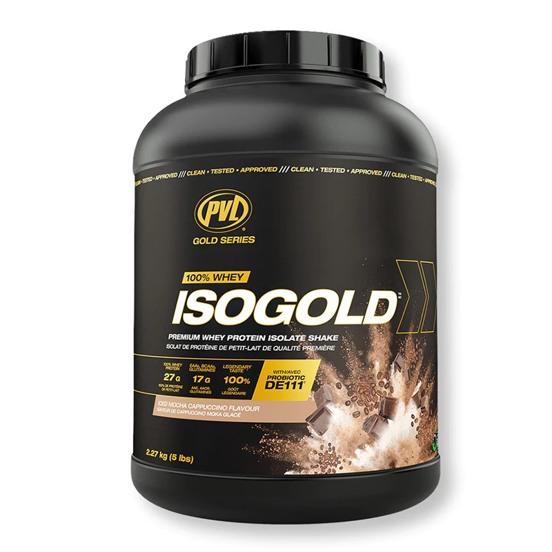 PVL Gold Series 100% Whey ISO Gold 2.27 KG - Iced Mocha Cappucino Best Price in UAE