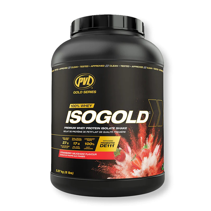 PVL Gold Series 100% Whey ISO Gold 2.27 KG - Strawberry Milkshake
