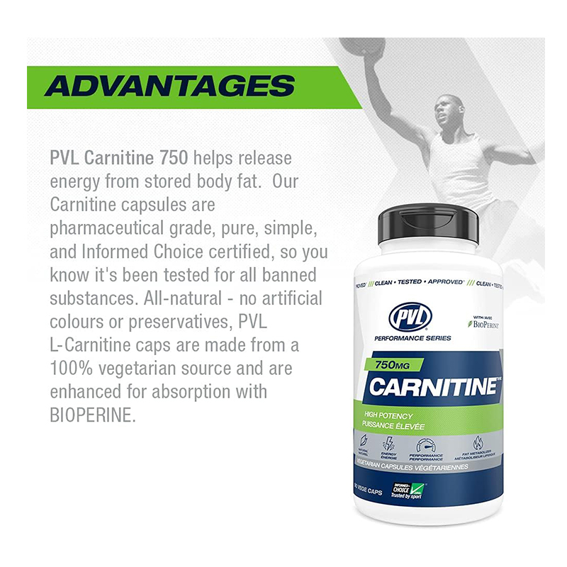 PVL Natural Series Carnitine 750 MG - 90 Capsules Best Price in Al Ain