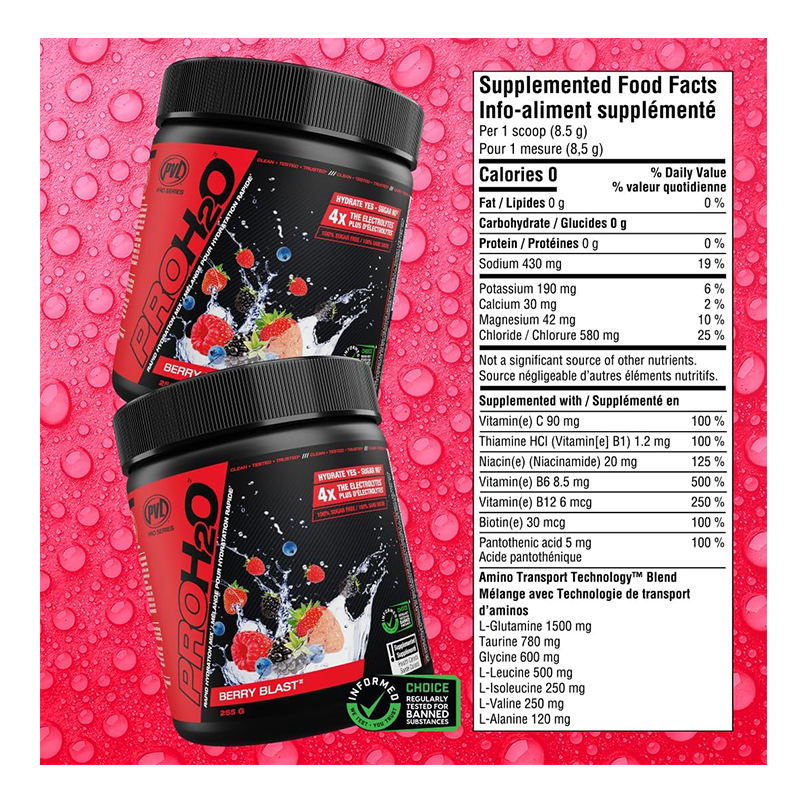 PVL Pro Series PROH2O 225 G - Berry Blast Best Price in Dubai