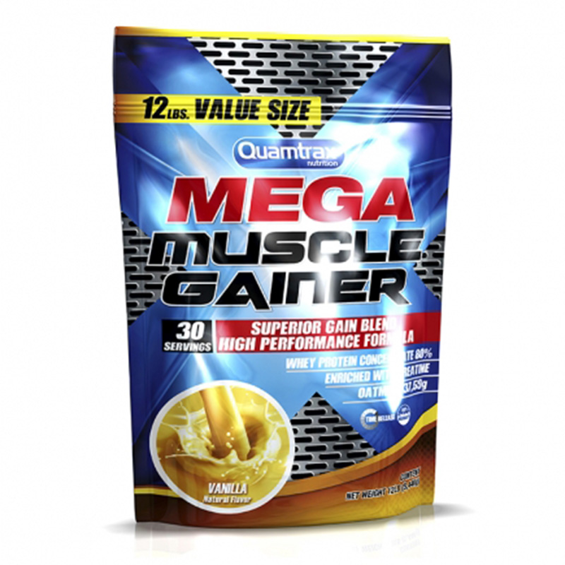 Quamtrax Mega Muscle Gainer New 12 Lbs