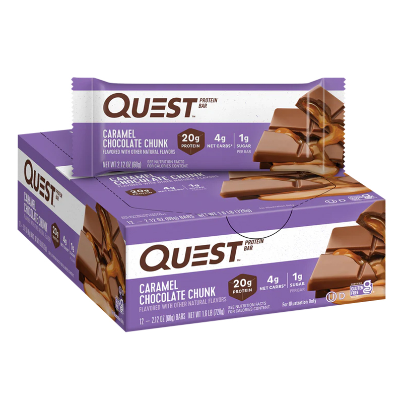 Quest Protein Bars 20 G 12 Pcs in Box - Caramel Chocolate Chunk Best Price in UAE