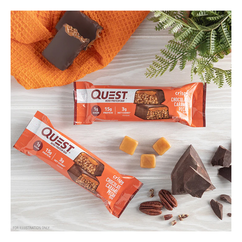 Quest Protein Bars 20 G 12 Pcs in Box - Chocolate Caramel Pecan Crispy Hero Best Price in Ajman