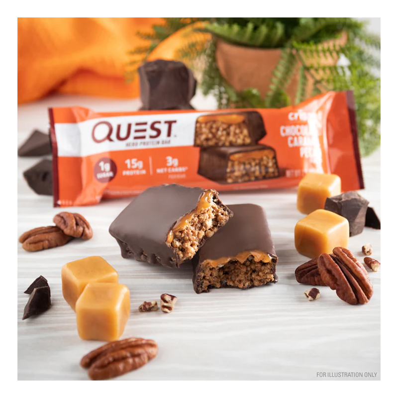 Quest Protein Bars 20 G 12 Pcs in Box - Chocolate Caramel Pecan Crispy Hero Best Price in UAE