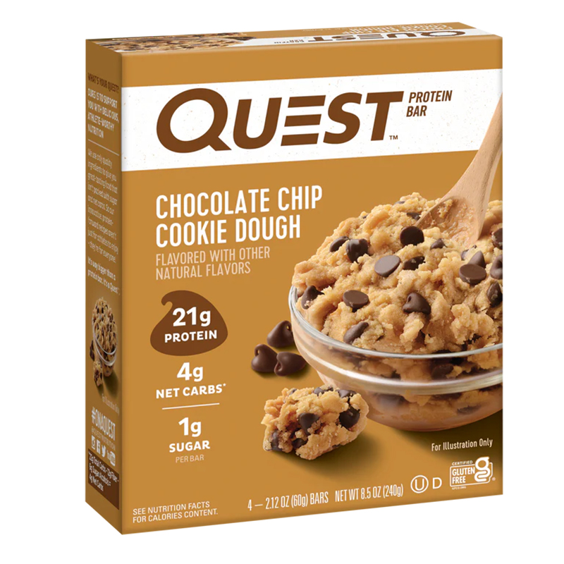 Quest Protein Bars 20 G 12 Pcs in Box - Chocolate Chip Cookie Dough Best Price in Dubai