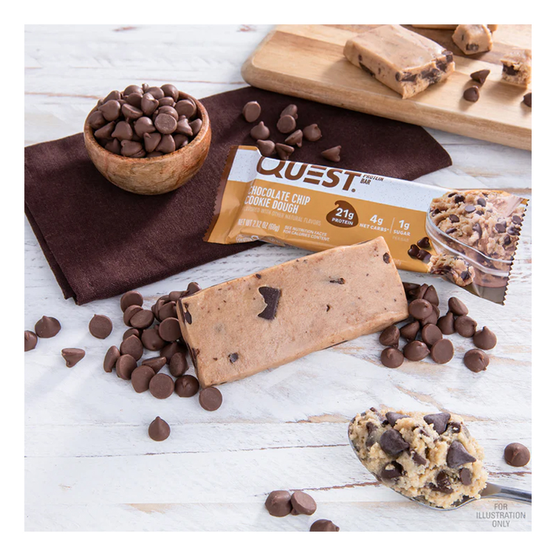 Quest Protein Bars 20 G 12 Pcs in Box - Chocolate Chip Cookie Dough Best Price in Ajman