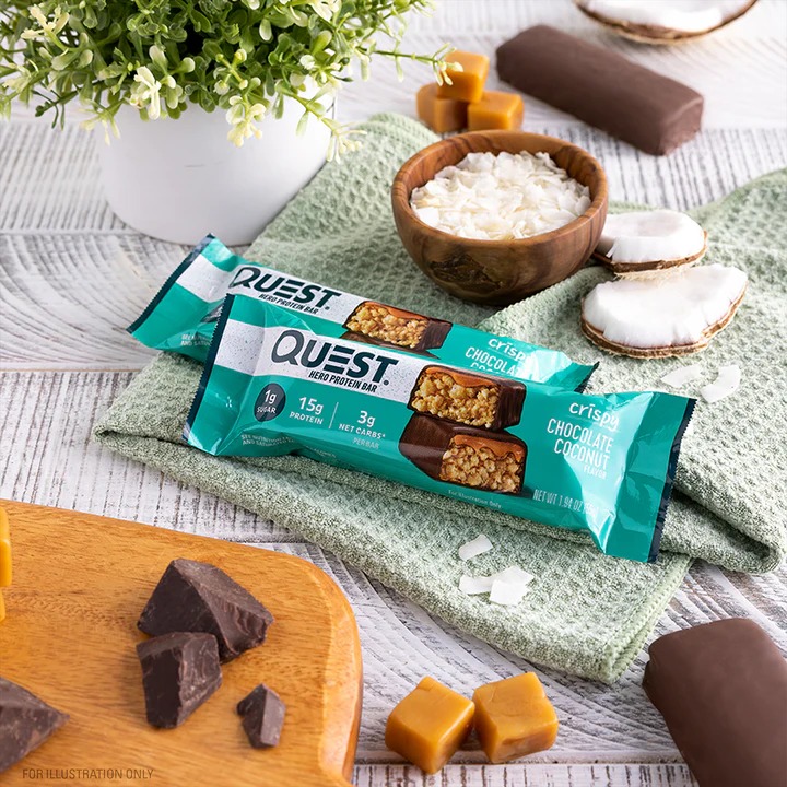 Quest Protein Bars 20 G 12 Pcs in Box - Chocolate Coconut Crispy Hero Best Price in Sharjah