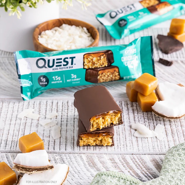 Quest Protein Bars 20 G 12 Pcs in Box - Chocolate Coconut Crispy Hero Best Price in Al Ain