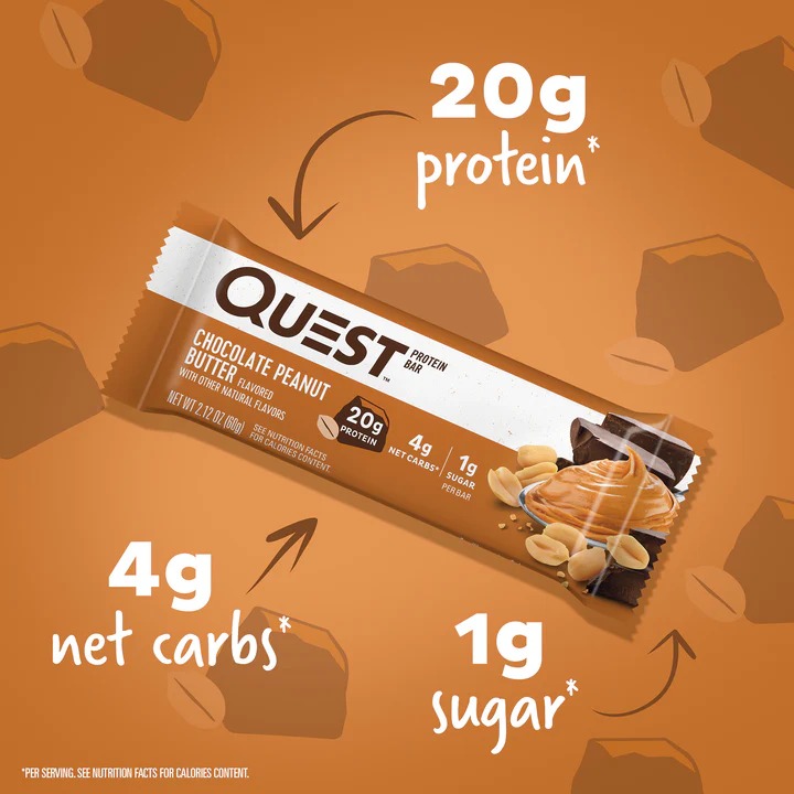 Quest Protein Bars 20 G 12 Pcs in Box - Chocolate Peanut Butter Best Price in Al Ain