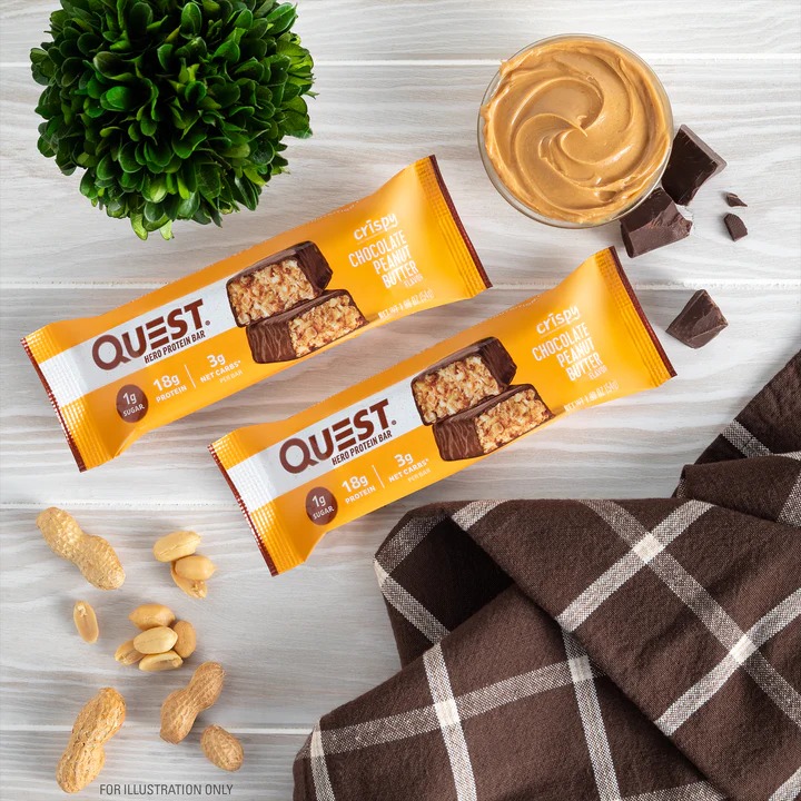 Quest Protein Bars 20 G 12 Pcs in Box - Chocolate Peanut Butter Crispy Hero Best Price in Ajman