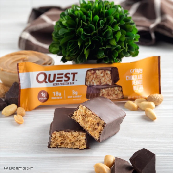 Quest Protein Bars 20 G 12 Pcs in Box - Chocolate Peanut Butter Crispy Hero Best Price in Sharjah