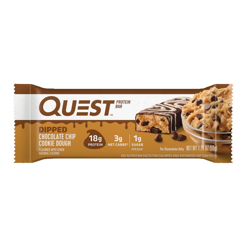 Quest Protein Bars 20 G 12 Pcs in Box - Dipped Chocolate Chip Cookie Dough Best Price in Abu Dhabi