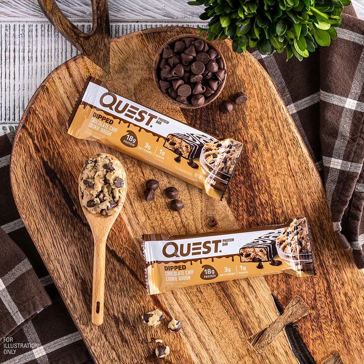 Quest Protein Bars 20 G 12 Pcs in Box - Dipped Chocolate Chip Cookie Dough Best Price in Sharjah