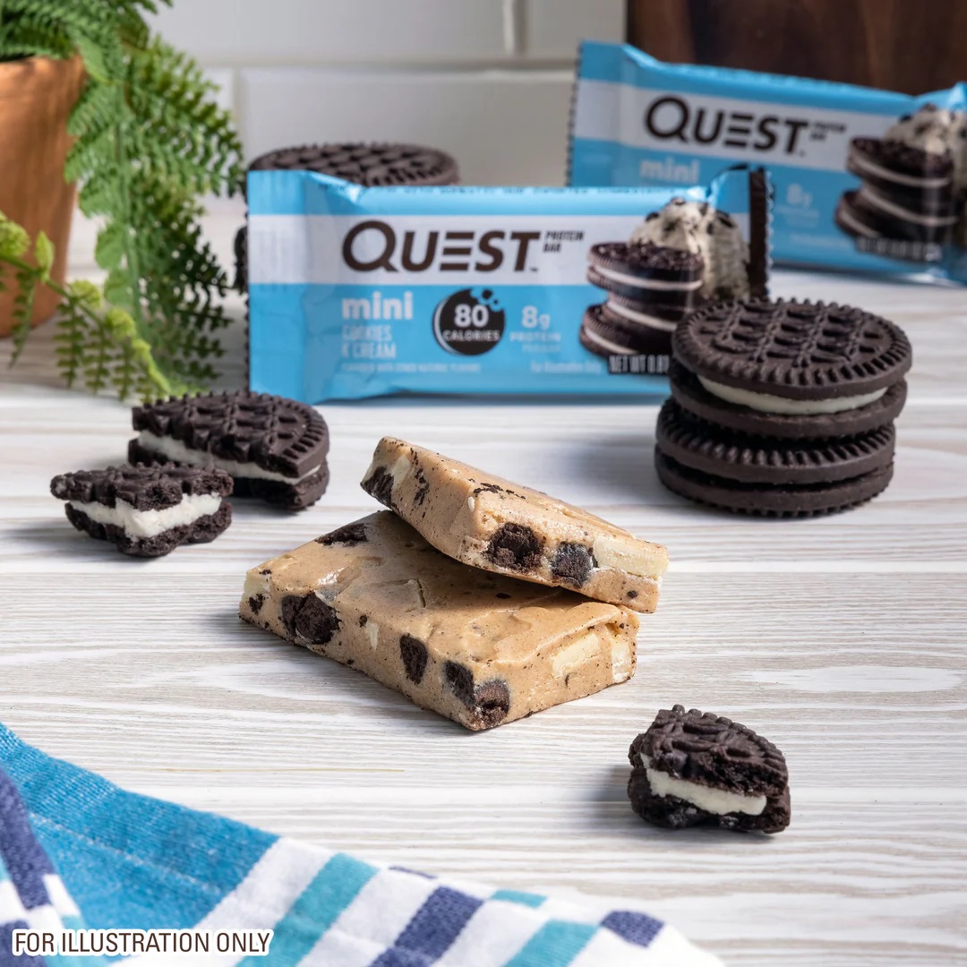 Quest Protein Bars 8 G 14 Pcs in Box - Mini Cookies & Cream Best Price in Ajman