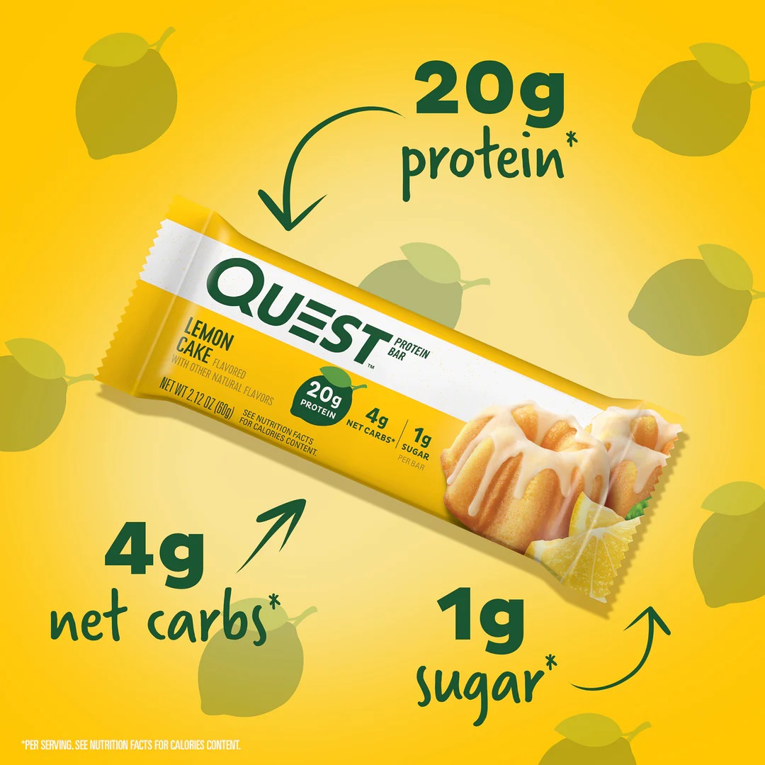 Quest Protein Bars 20 G 12 Pcs in Box - Lemon Cake Best Price in Al Ain