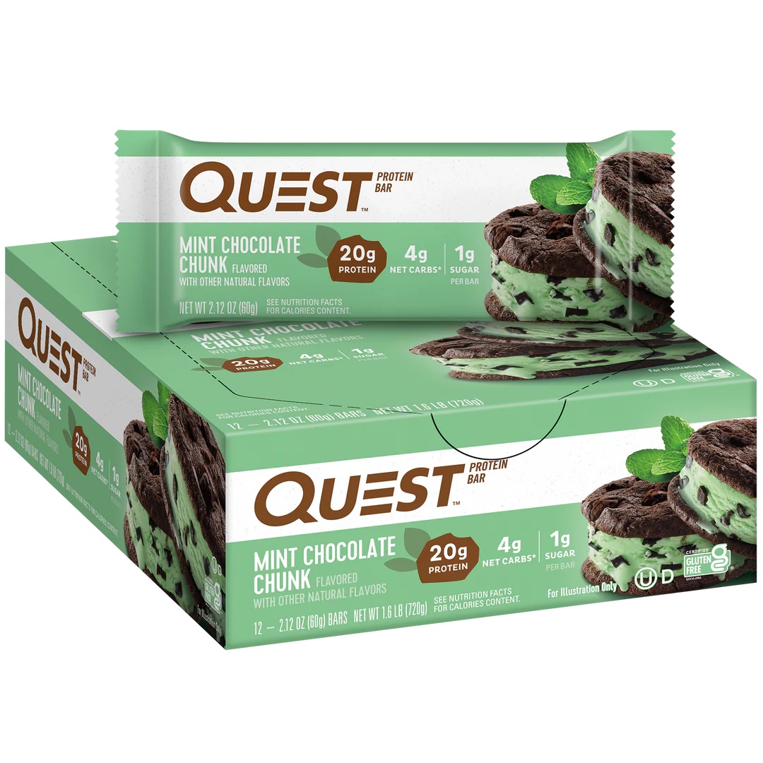 Quest Protein Bars 21 G 12 Pcs in Box - Mint Chocolate Chunk