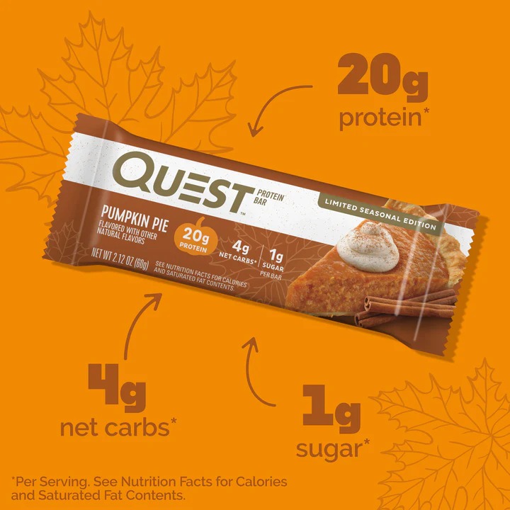 Quest Protein Bars 60 G 12 Pcs in Box - Pumpkin Pie Best Price in Dubai