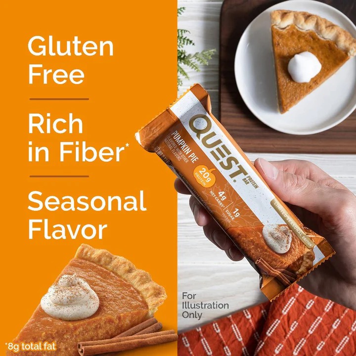 Quest Protein Bars 60 G 12 Pcs in Box - Pumpkin Pie Best Price in Abu Dhabi