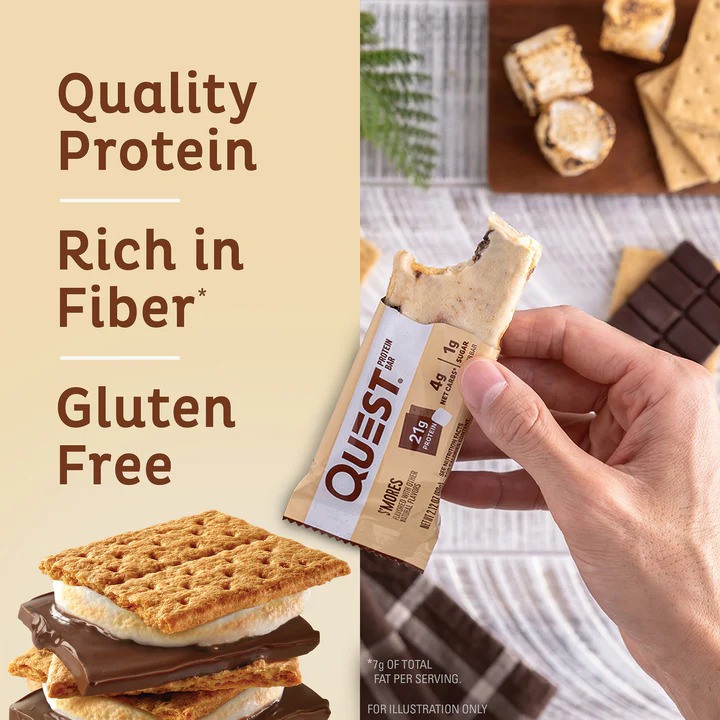 Quest Protein Bars 60 G 12 Pcs in Box - Smores Best Price in Ajman