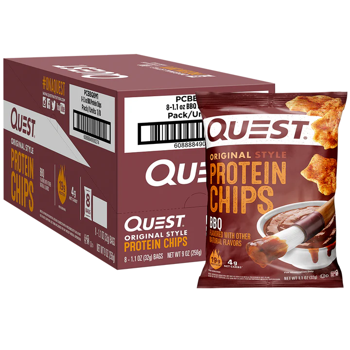 Quest Protein Chips Tortilla Style 4 G Pack of 8 - BBQ Original