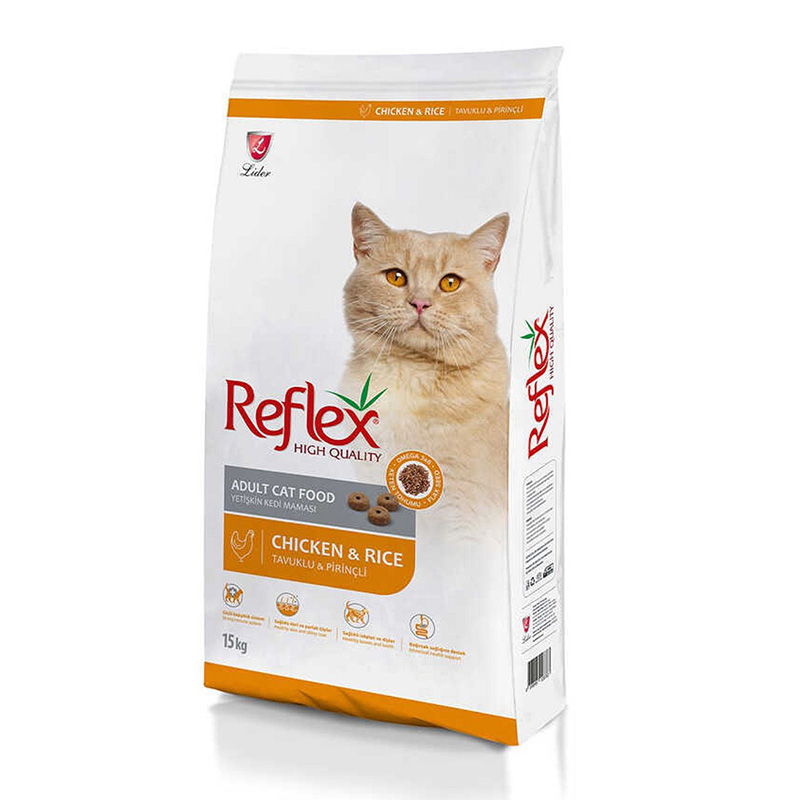 Reflex High Quality Adult Cat Food Chicken & Rice Dry - 15 Kg