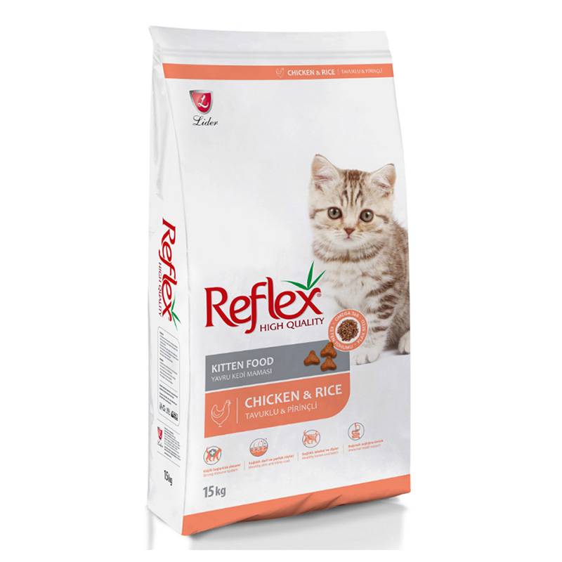 Reflex High Quality Kitten Food With Chicken & Rice - 15 Kg