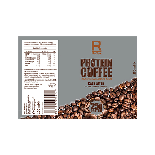 Reflex Protein Coffee (25g) 24x250 Ml Cafe Latte Best Price in UAE