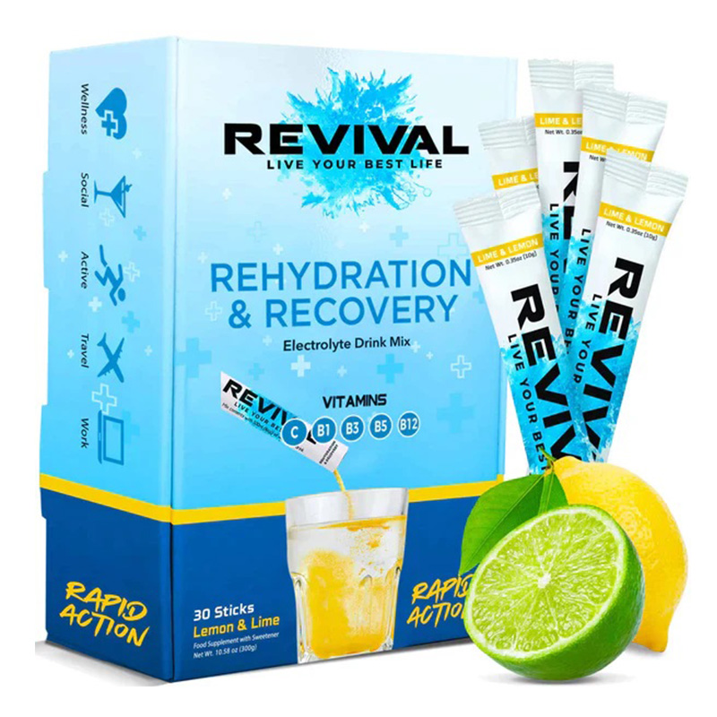 Revival Rehydration and Recovery Drink 30 Pack - Lemon & Lime