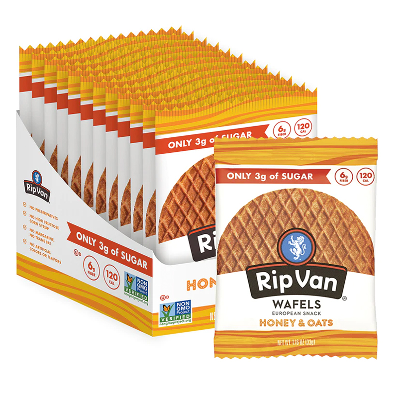 RipVan Honey & Oats Low Sugar - 33g x 12 Pcs Per Box