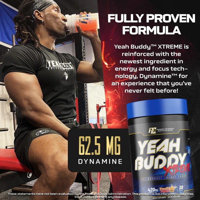 Ronnie Coleman Yeah Buddy Xtreme Pre-Workout 30 Servings - Green Apple Best Price in  Dubai